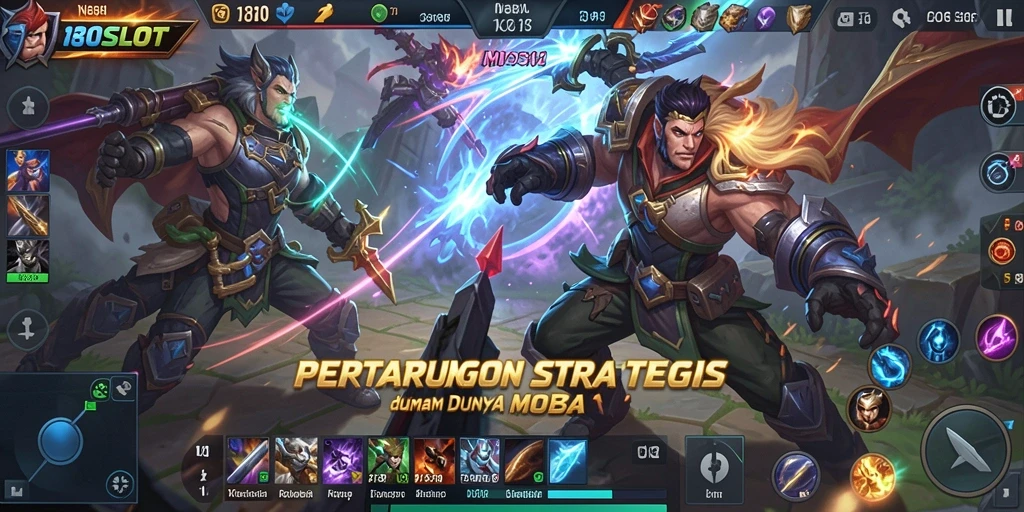 Tampilan laga yang seru dalam 180SLOT dengan karakter unik.