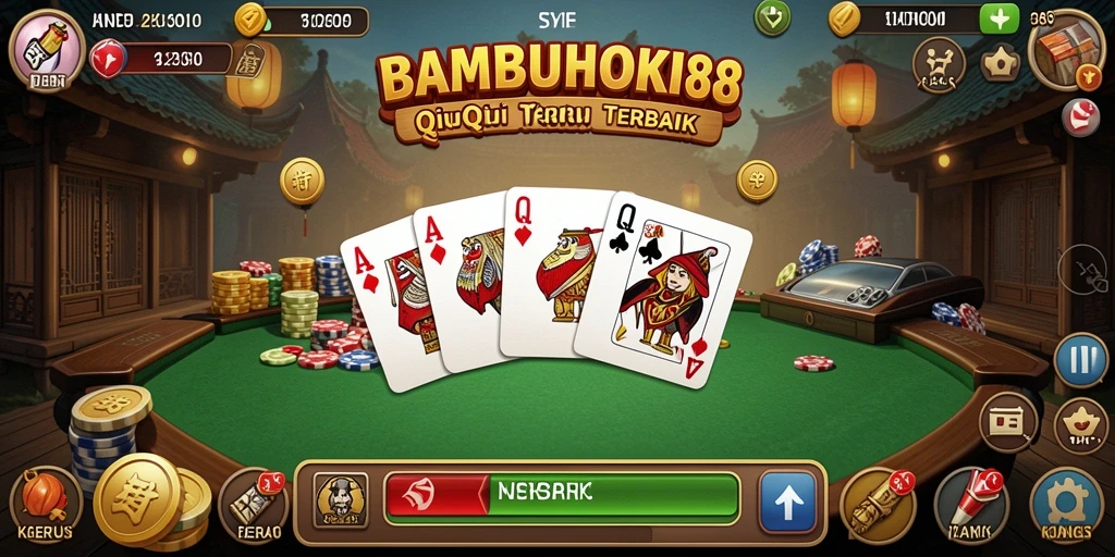 Tangkapan layar gameplay BAMBUHOKI88 dengan aksi QiuQiu yang seru.