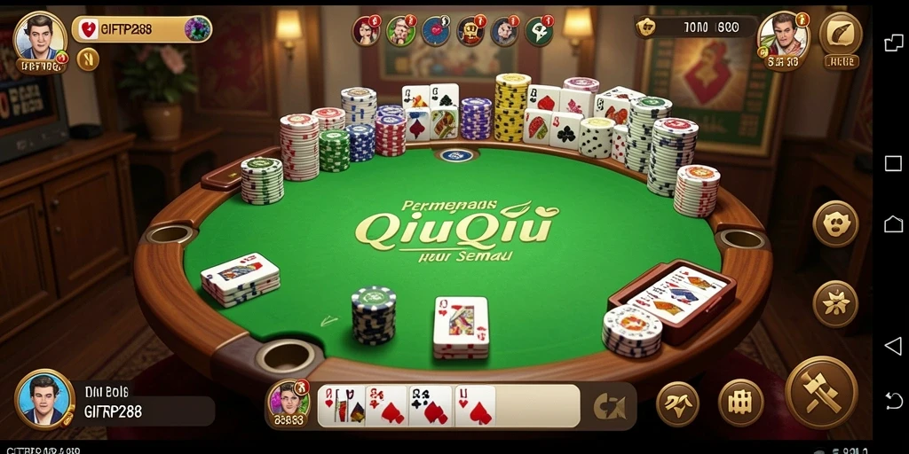 Tampilan gameplay seru dari permainan QiuQiu.