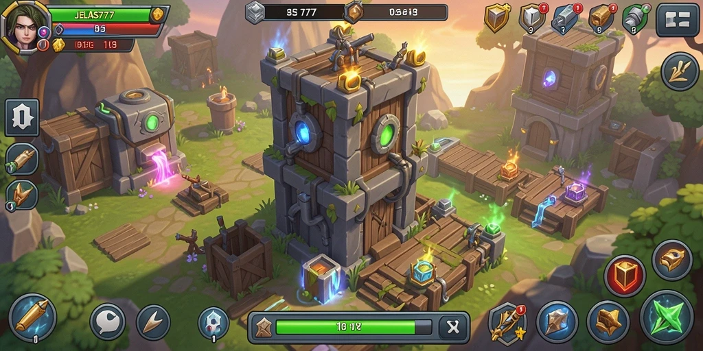 Screenshot JELAS777 menampilkan aksi pertahanan yang mendebarkan dalam Tower Defense.