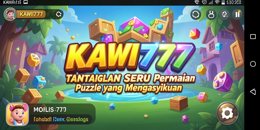 Screenshot gameplay KAWI777 menunjukkan tantangan puzzle yang menarik.