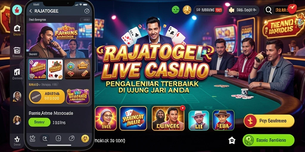 Tampilan gameplay Live Casino yang seru dan interaktif di RAJATOGEL.
