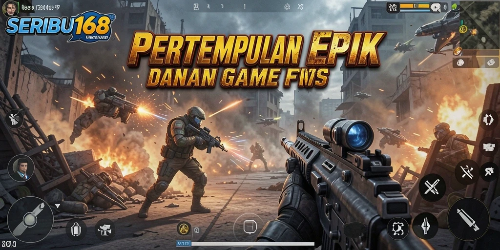 Tangkapan layar SERIBU168 menunjukkan aksi tembak-menembak yang mendebarkan.