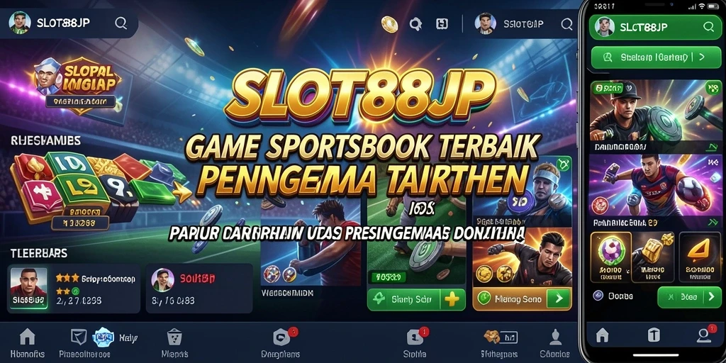 Tampilan utama SLOT88JP menampilkan berbagai opsi taruhan olahraga.