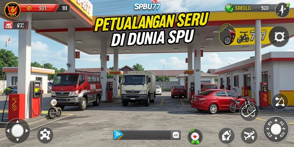 Menampilkan gameplay menyenangkan dan interaktif di SPBU77.