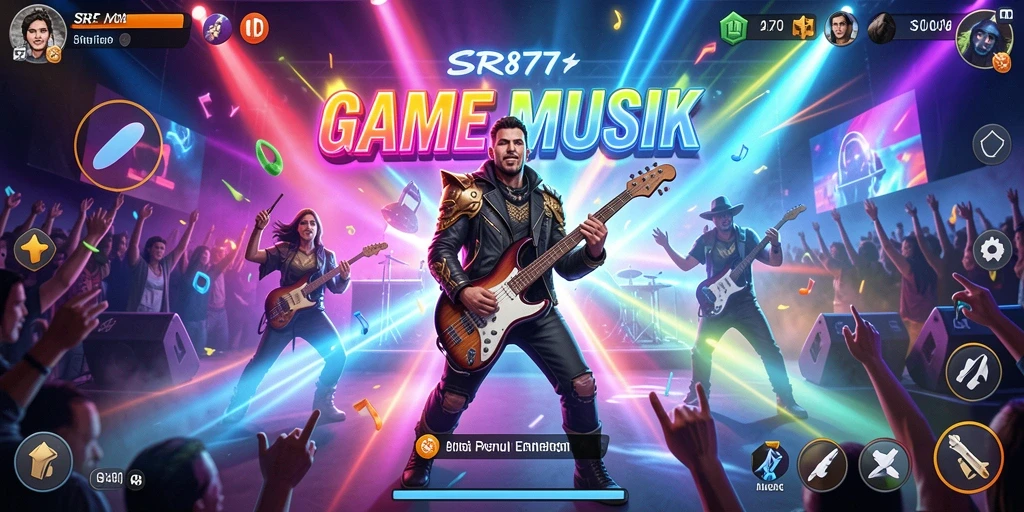 Screenshot gameplay SR877 menampilkan momen seru bermain musik.