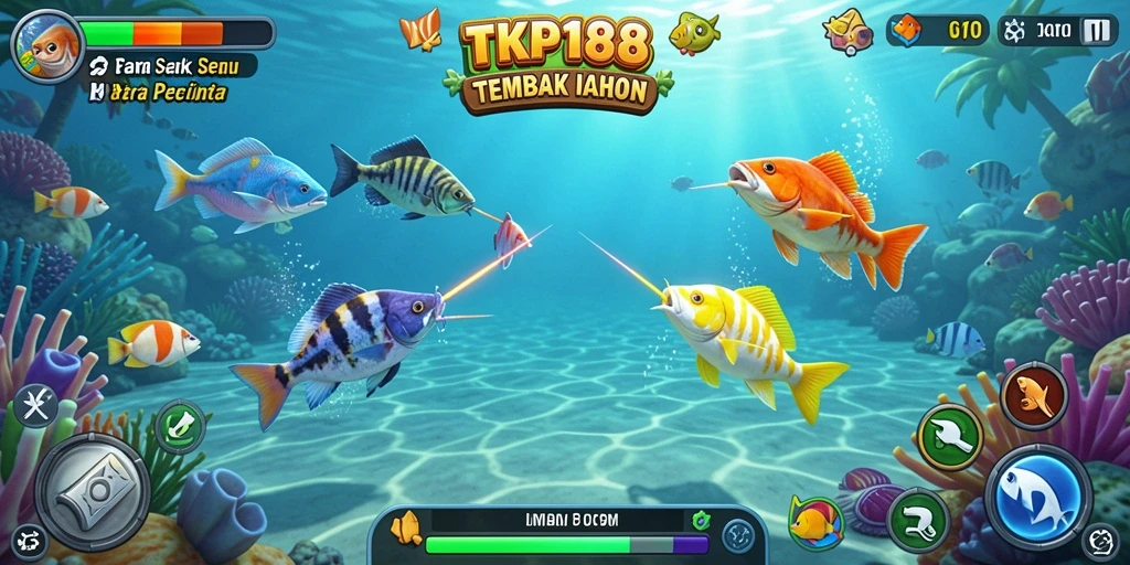 Tampilan gameplay Tembak Ikan yang seru di TKP188.