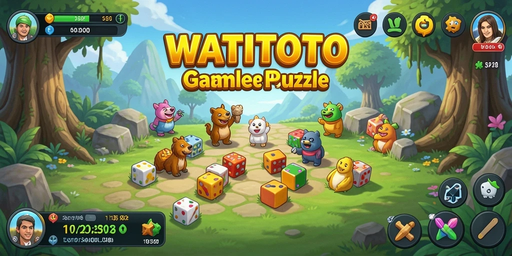 Tampilan gameplay menarik dalam WATITOTO dengan berbagai level puzzle.