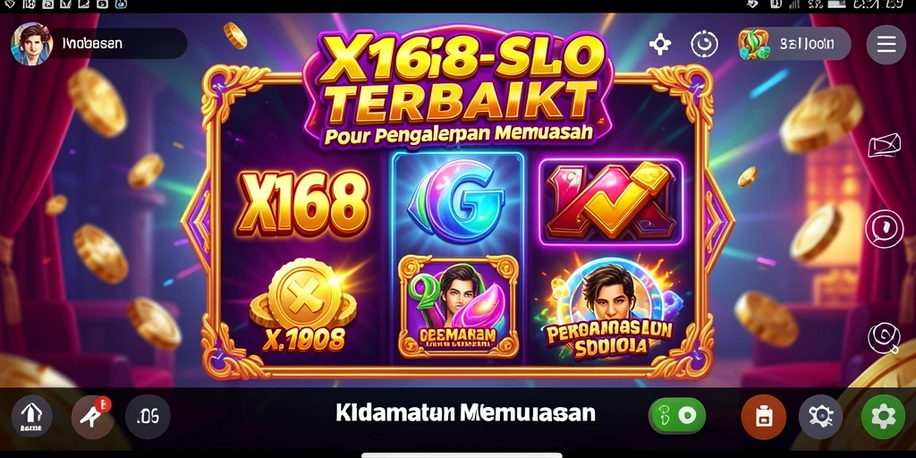 Screenshot gameplay X168 menunjukkan keseruan permainan slot yang seru.